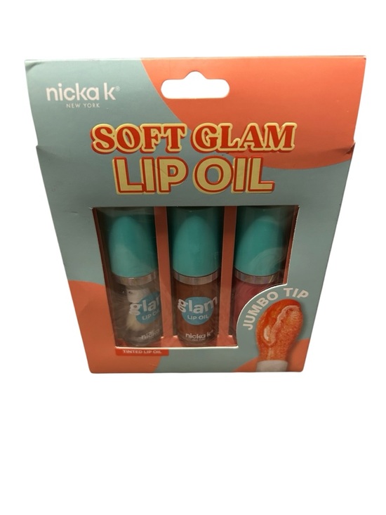 Other - nicka k Soft Glam Lip Oil Trio - Teal & Coral Packaging